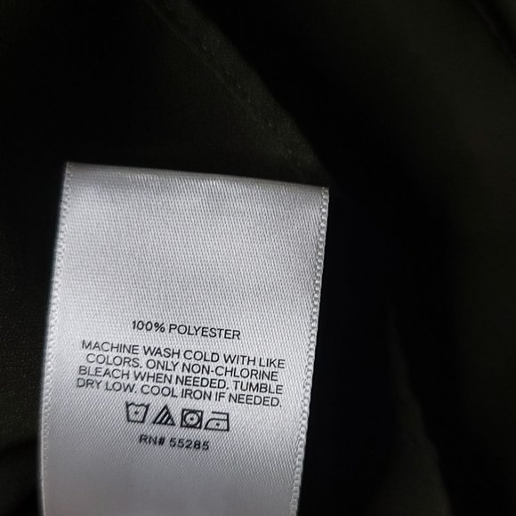 Express Sleeveless Twist Front Top Small Olive Green Zip Back - Picture 4 of 5